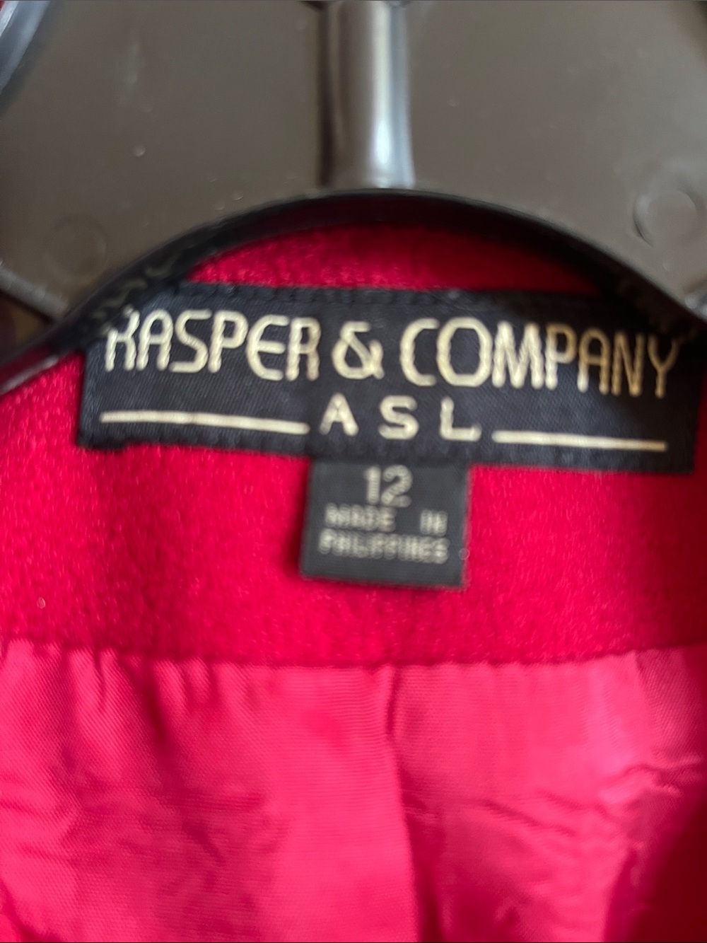 Kasper Red Women's Tailored 2-pc Suit - Picture 4 of 6
